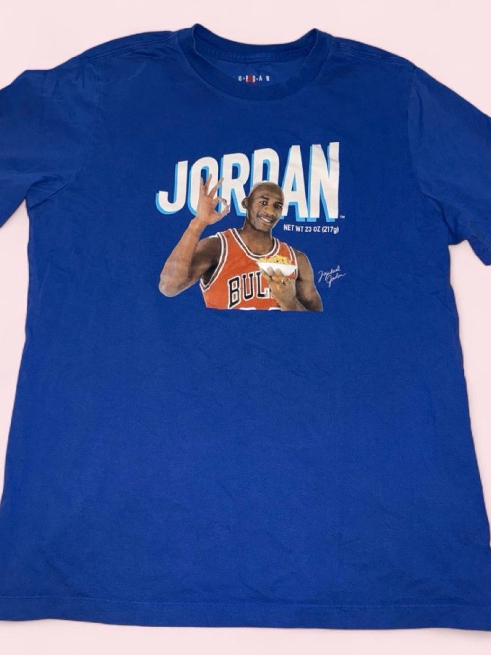 Jordan Royal Blue Graphic Tee with Retro Michael Print